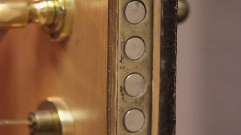 Opening of the lock cylinder Stock Footage 97715360