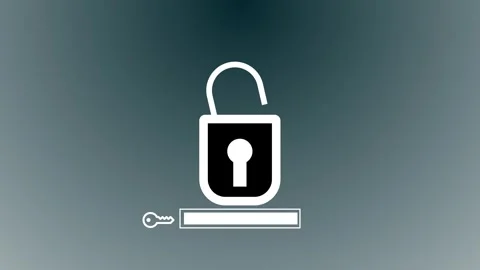 Opening the lock by entering the code. Animated on background. Stock Footage 256466915