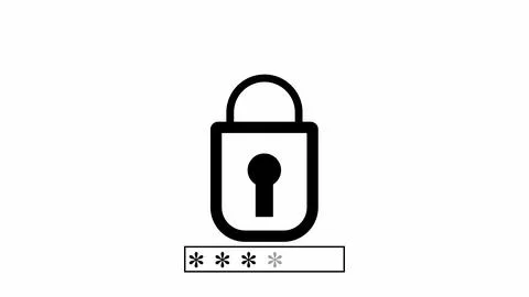 Opening the lock by entering the code on a white color background. 스톡 사진