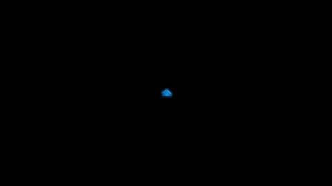 Opening long blooming blue flower time-lapse 3d animation isolated on background Video stock 88730680