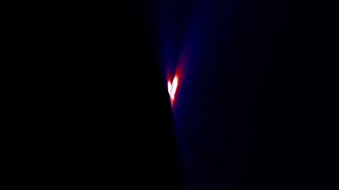 Opening long blooming shiny light blue purple flower time-lapse 3d animation Stock Footage 88713954