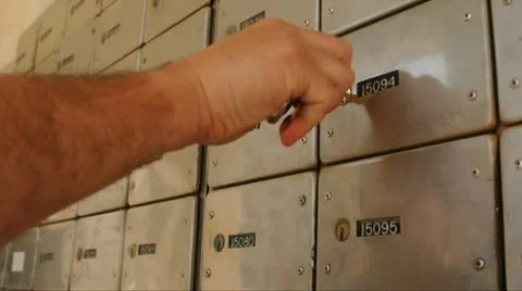 Opening a Mail Box Stock Footage 20509066