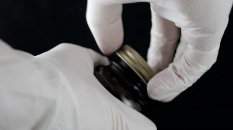 Opening A Medicine Jar Stock Footage 64272414