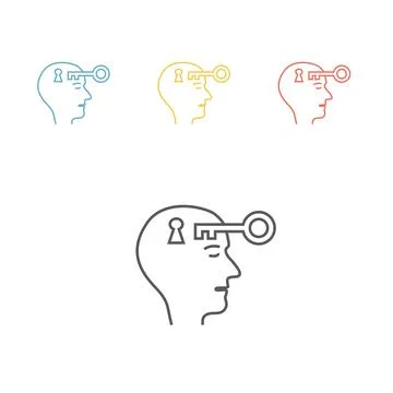 Opening mind concept. Vector illustration Stock Illustration