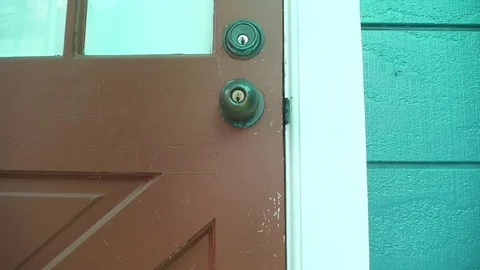 Opening Motel Door with Key 스톡 동영상 75890774