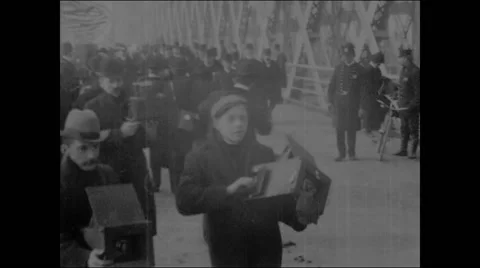 Opening of new East River bridge, New York (I) (1903) Stock Footage