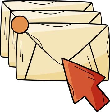 Opening a New Email with a Cursor Click Illustration 库存插图