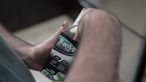 Opening a Nicotine Replacement Gum Pack to Stop Smoking Cigarettes Stock Footage 195590929