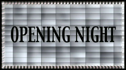 Opening night marquee with and without text Stock Footage 632826