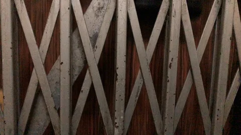 Opening Old antique elevator doors Stock Footage 119045350