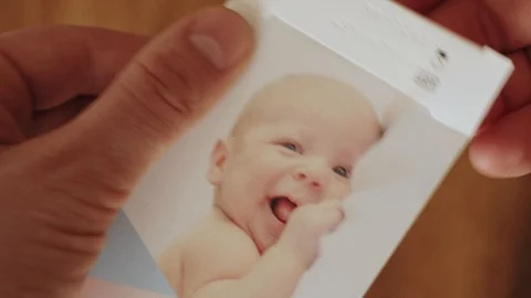 Opening package with pregnancy test, taking out of box Stock Footage 123287382