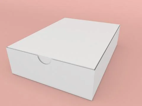Opening paper box on a pink background. Stock Illustration