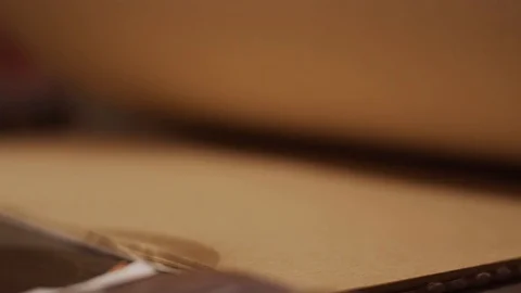 Opening paper notebook in slow motion 動画素材 122324831