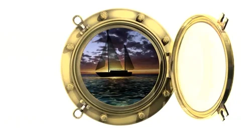 Opening Porthole Stock Footage 61765908