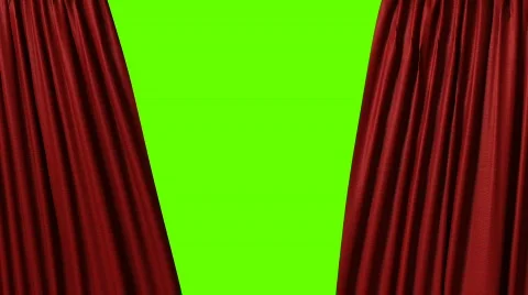 Opening red curtain, realistic, hd Stock Footage