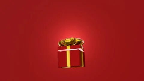 Opening red gift box with confetti	 Stock-Footage 297123760