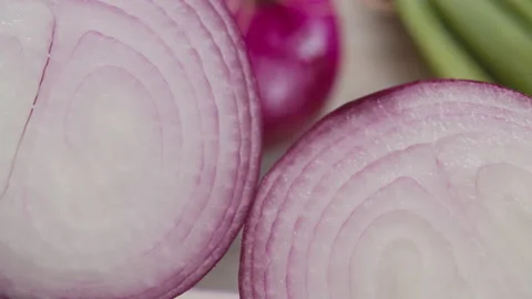 OPENING RED ONION Stock Footage 132489668