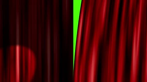 Opening red wavy curtain with spotlight motion animation Stock Footage 303455006