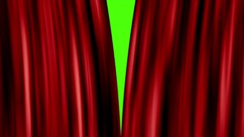 Opening red wavy curtain with spotlight motion animation Stock Footage 303455056