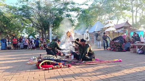 Opening of the reog jaranan art performance Stock Footage 279432199