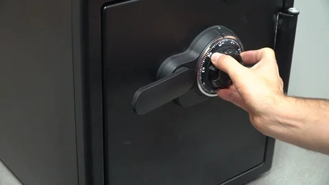 Opening Safe Stock Footage 128396435