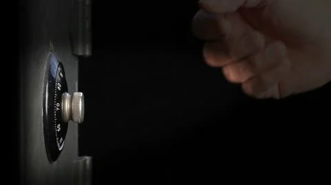 Opening Safe From Side Stock Footage 10564138