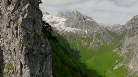 Opening shot of mountain valley Stock Footage 250000725