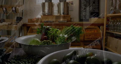 Opening shot starting data overlays pulsing numbers, waves, charts and arrows Stock Footage 313777130