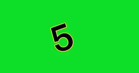 Opening simple Counting down green screen 5 to 1 cinematic Stock Footage 259818921