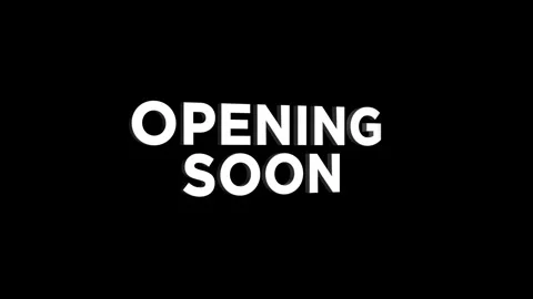 Opening soon 3d text animation with horizontally word rotating effect. seam.. Stock Footage 313775453