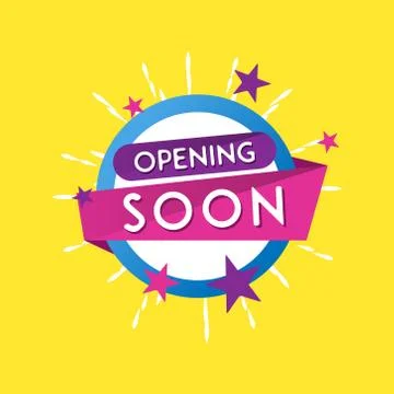 Opening soon design graphic vector for promotional business social media Stock Illustration