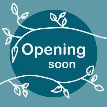 Opening soon. Flat vector illustration Stock Illustration