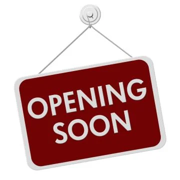 Opening soon sign Stock Illustration