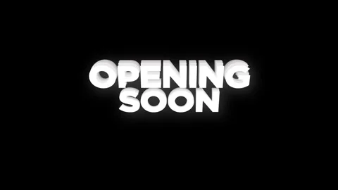 Opening soon text animation with vertically word rotating style effect Stock Footage 313526452
