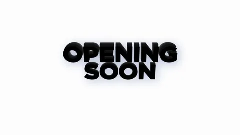 Opening soon text animation with vertically word rotating style effect Stock Footage 313526463