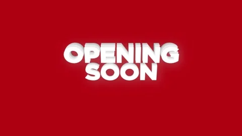 Opening soon text animation with vertically word rotating style effect Stock Footage 313526465