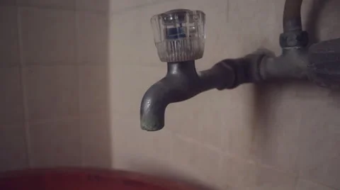 Opening tap water Stock Footage 60238361