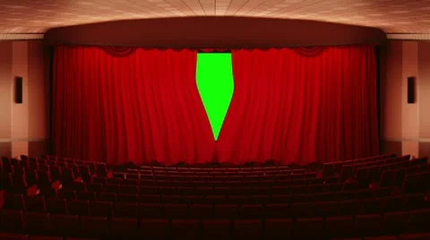 Opening theater (cinema) curtains Stock Footage