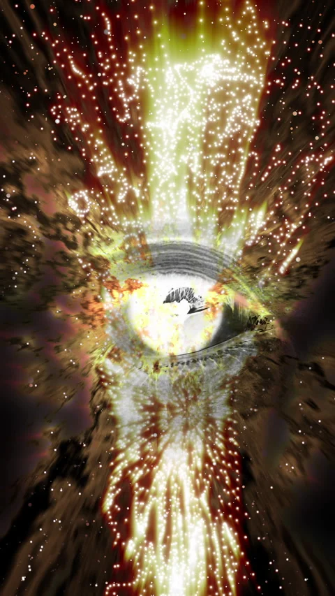 Opening the Third Eye with the effect of Energy Particles Stock Footage 293618957