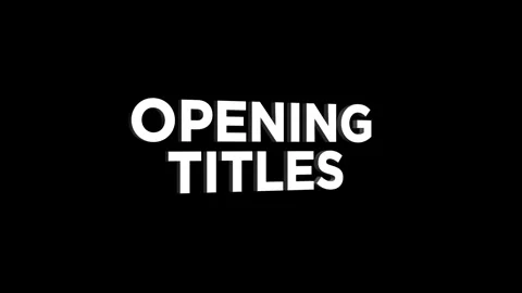 Opening titles 3d text animation with horizontally word rotating effect. se.. Stock Footage 313775234