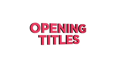 Opening titles 3d text animation with horizontally word rotating effect. se.. Stock Footage 313775239