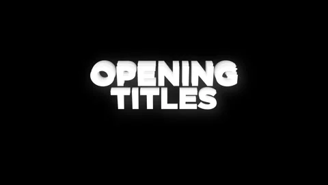 Opening titles text animation with vertically word rotating style effect Stock Footage 313526470