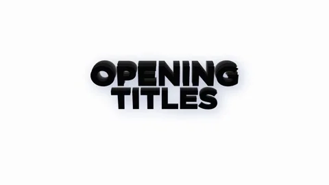 Opening titles text animation with vertically word rotating style effect Stock Footage 313526475