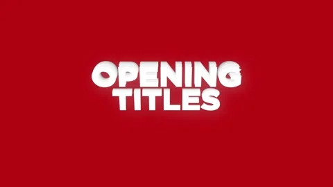 Opening titles text animation with vertically word rotating style effect Stock Footage 313526488