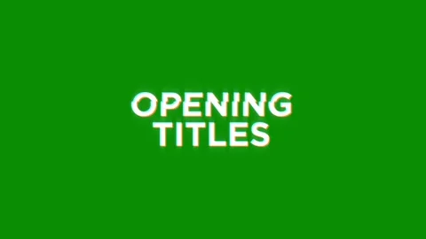 Opening titles text notification glitch effect animation on black background Stock Footage 313439068