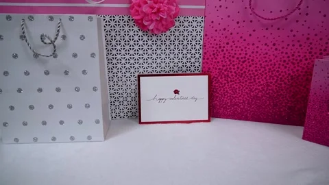 Opening a Valentine's Day Car Stock Footage 263594654