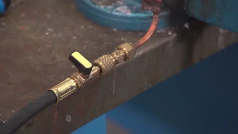 Opening of the valve Stock Footage 143462425