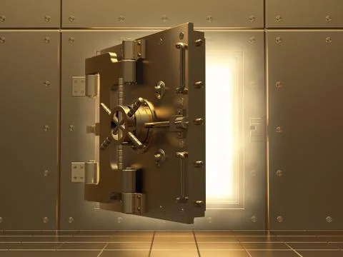 Opening vault and volume light. three-dimensional image. イラスト素材