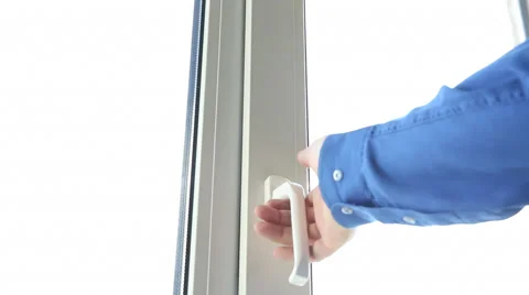 Opening vertical window Stock Footage 50362794