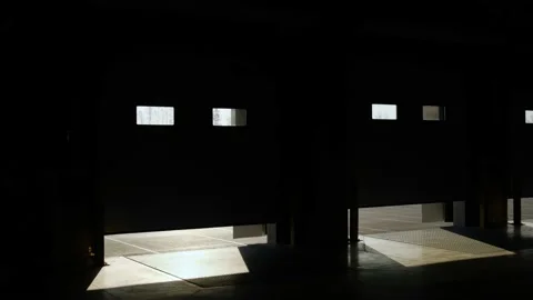 Opening warehouse doors 動画素材 157393863